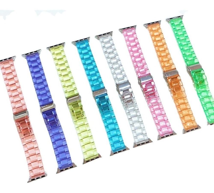 Correa Transparente Para Apple Watch 42/44/45mm De Colores-3