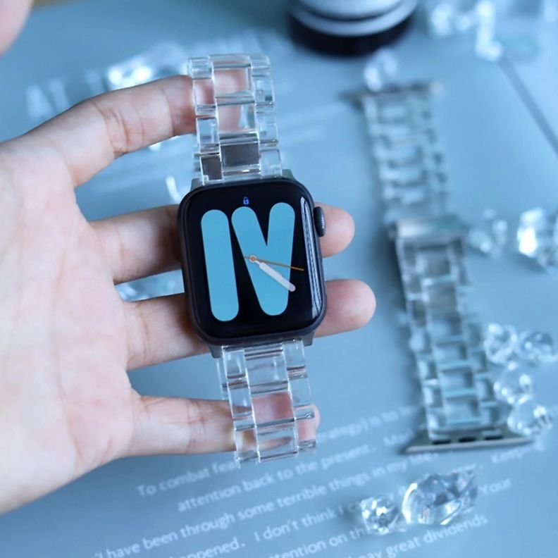 Correa Transparente Para Apple Watch 42/44/45mm De Colores-4