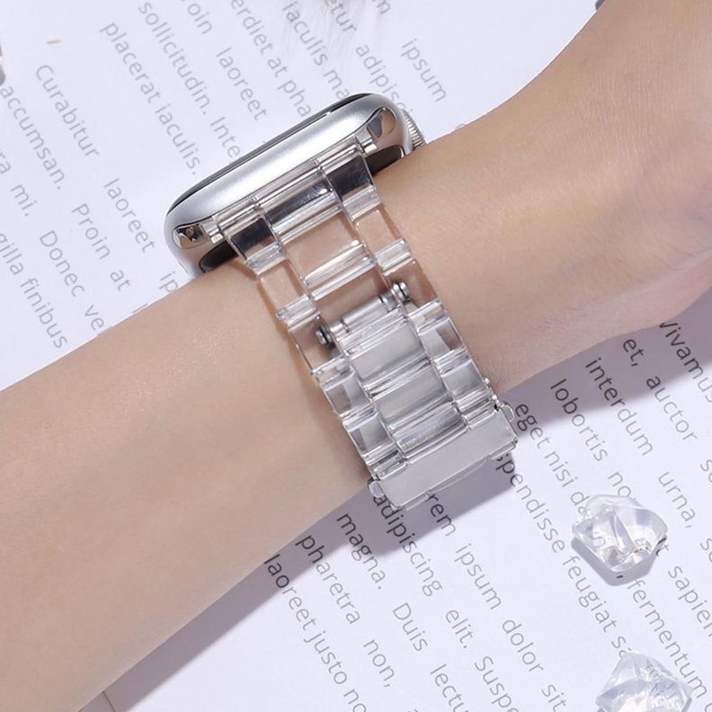Correa Transparente Para Apple Watch 42/44/45mm De Colores-6