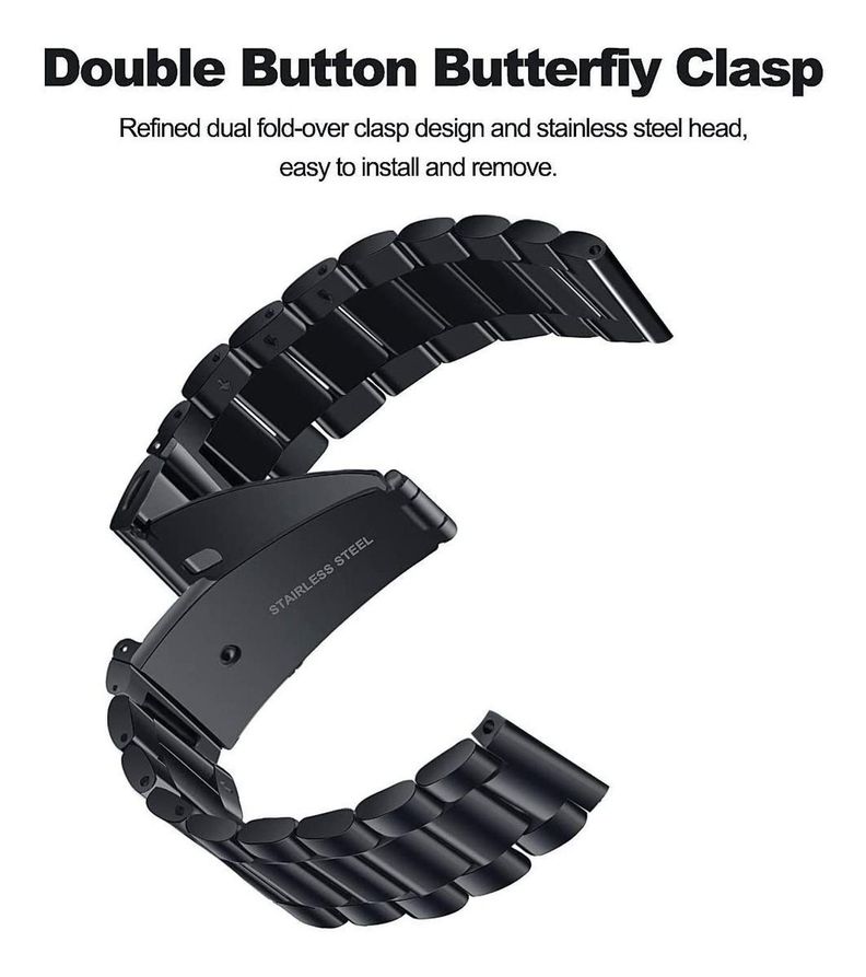 Correa Metálica Para Samsung/huawei/amazfit/garmin D 20mm-2