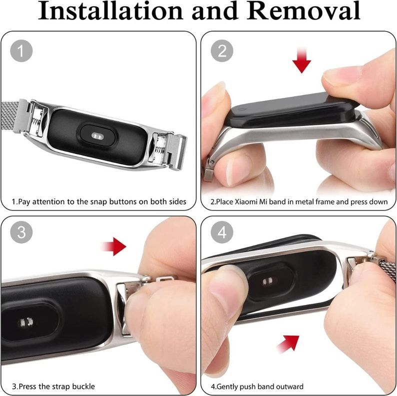 Correa Magnética Acero Inoxidable Para Xiaomi Mi Band 7-4