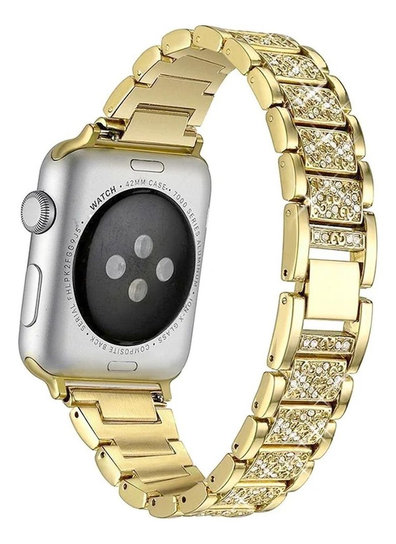 Correa Para Apple Watch Metálica Con Diamantes Imitación-0