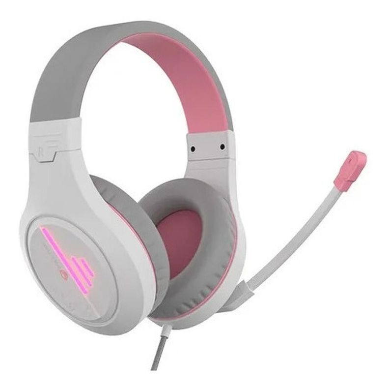 Audifonos Gamer Meetion Mt-hp021 Blanco/rosa Micrófono Led-1