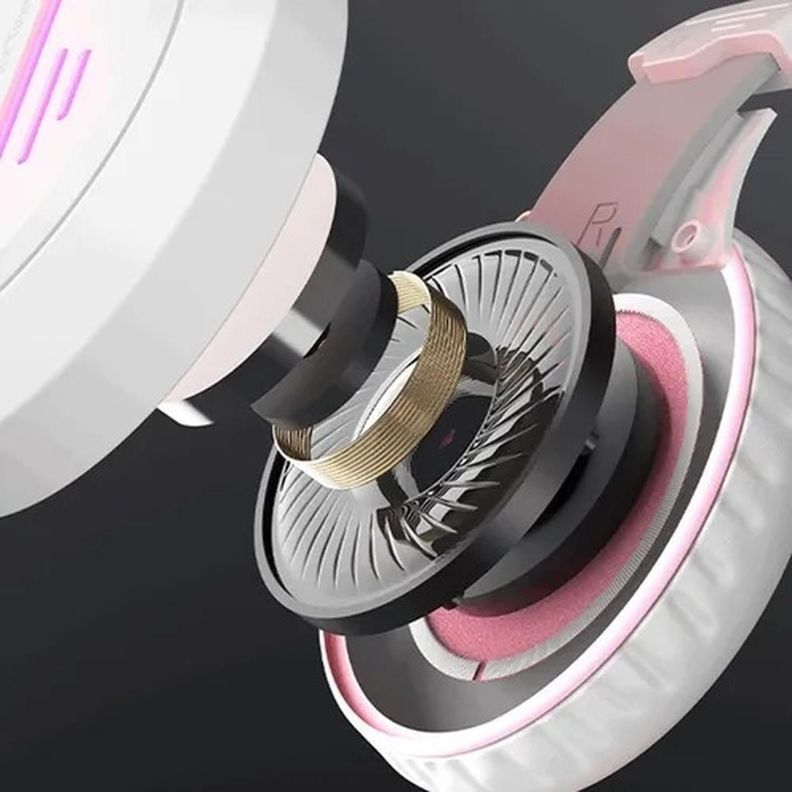 Audifonos Gamer Meetion Mt-hp021 Blanco/rosa Micrófono Led-3