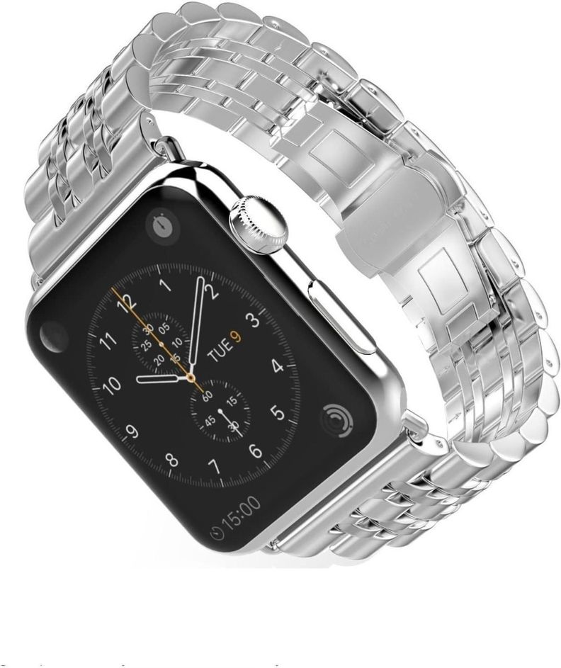 Correa Para Apple Watch Metálica Acero Inoxidable +ajustador-1