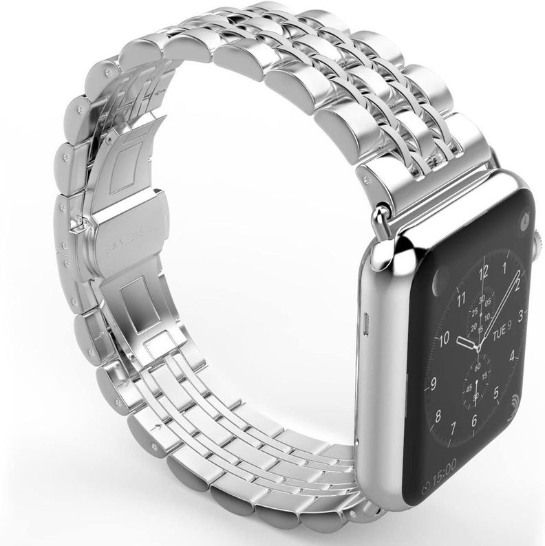 Correa Para Apple Watch Metálica Acero Inoxidable +ajustador-2