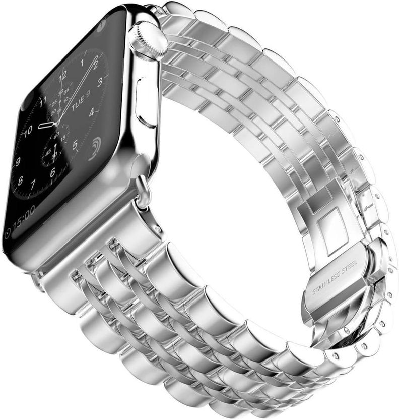 Correa Para Apple Watch Metálica Acero Inoxidable +ajustador-3