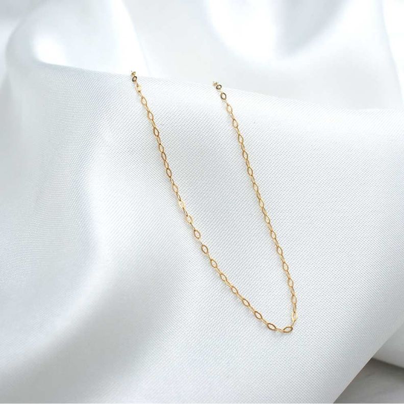 Cadena Espejo 40cm Oro 18k -2