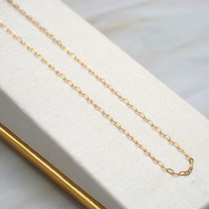 Cadena Espejo 40cm Oro 18k -3
