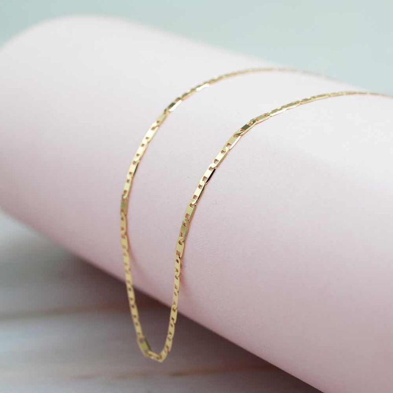 Cadena Piastrine Gruesa 60cm Oro 18k-1