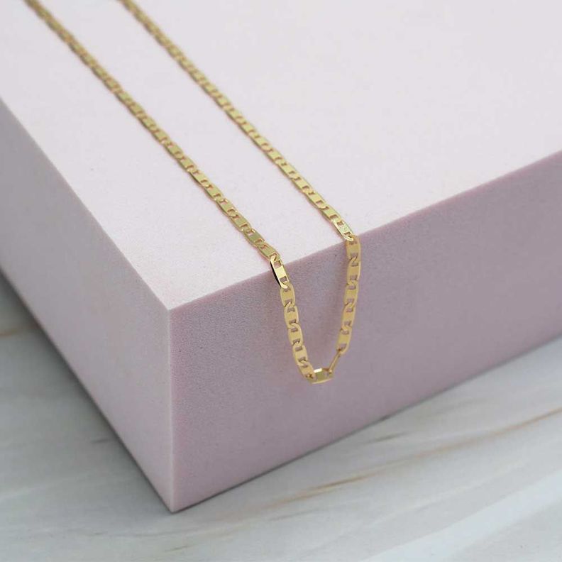 Cadena Piastrine Gruesa 60cm Oro 18k-3