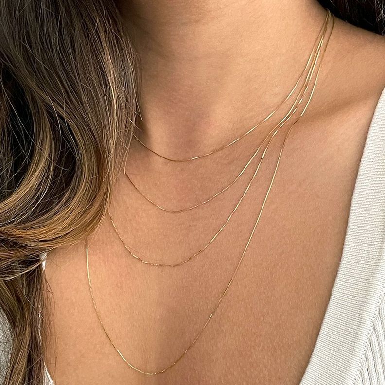 Cadena Veneciana 45cm Oro 18k -4