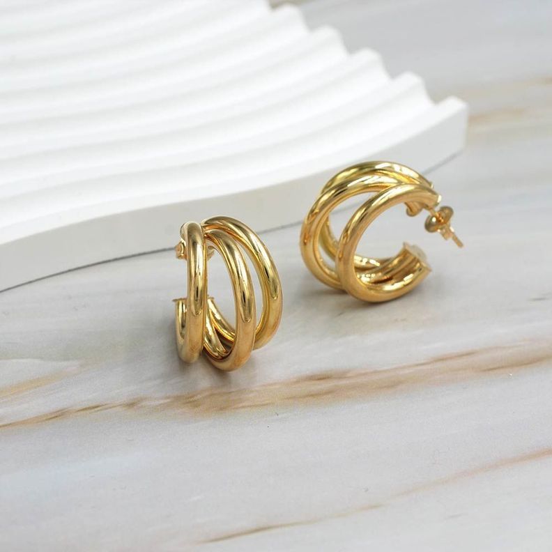 Aro Argolla Amelie 21mm Oro 18k -0