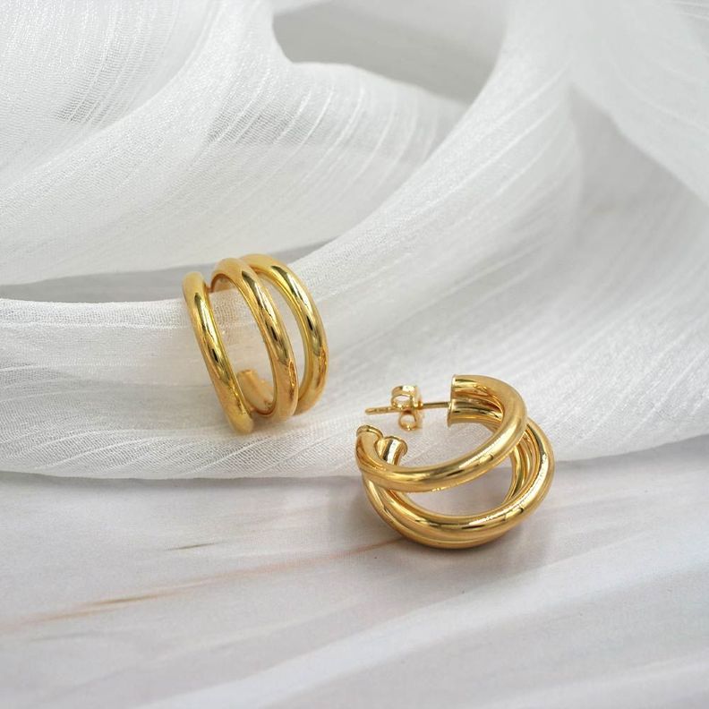 Aro Argolla Amelie 21mm Oro 18k -1