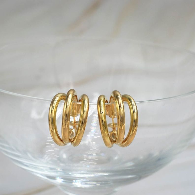 Aro Argolla Amelie 21mm Oro 18k -2