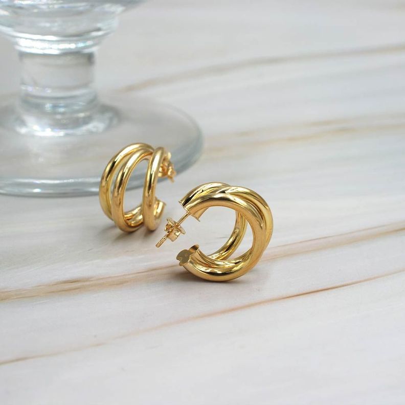 Aro Argolla Amelie 21mm Oro 18k -3