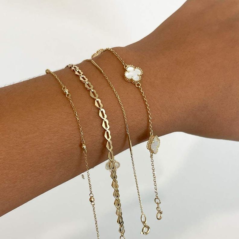 Pulsera Palitos Oro 18k-3