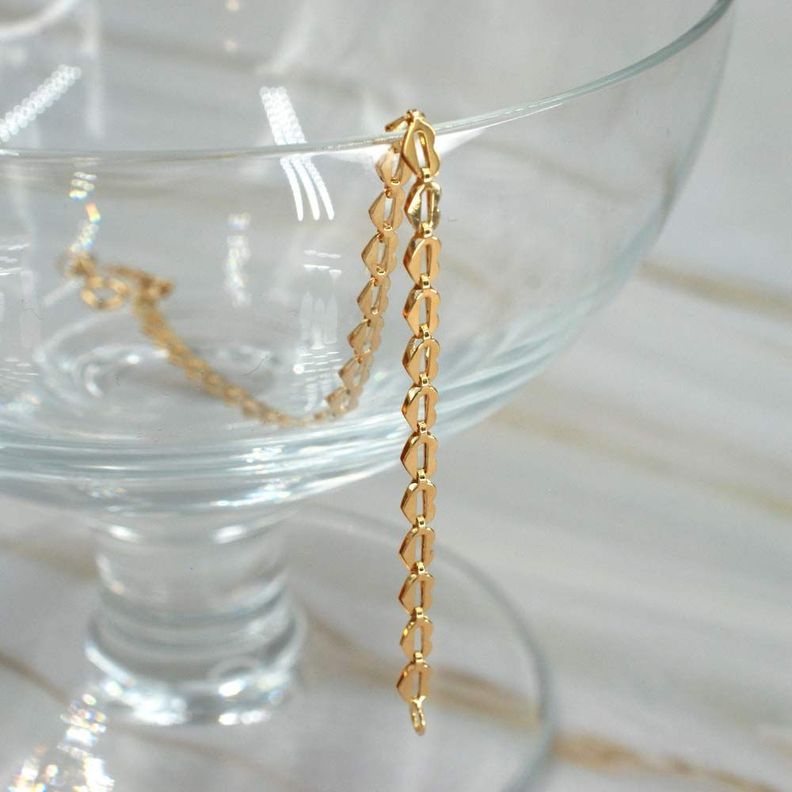 Pulsera Corazones Oro 18k-1