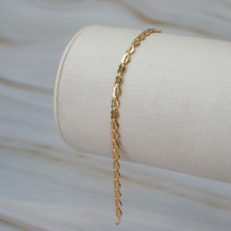 Pulsera Corazones Oro 18k-2