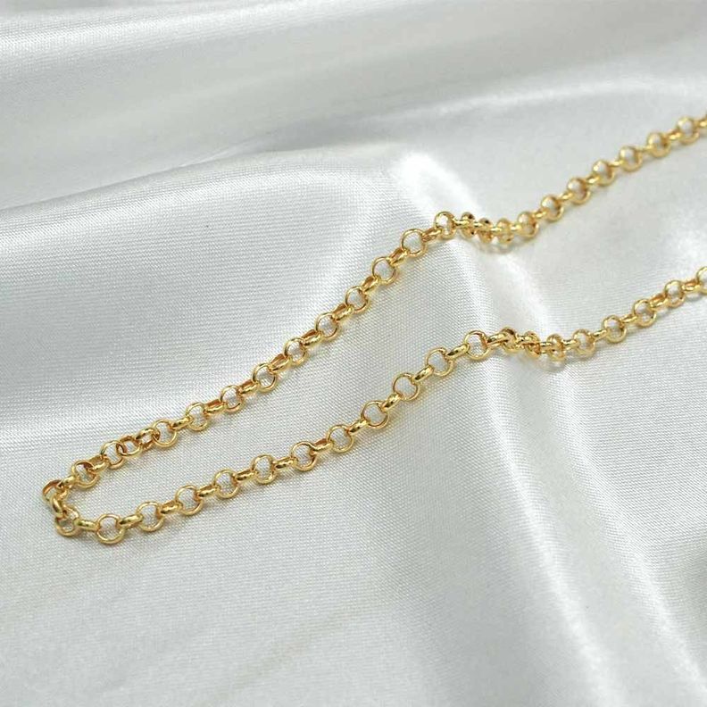 Cadena Rolo Mediana 40cm Oro 18k -1