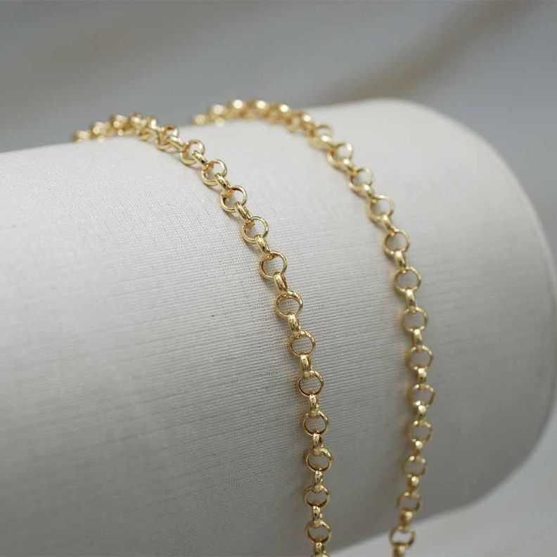 Cadena Rolo Mediana 40cm Oro 18k -2