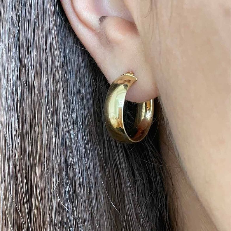 Aro Argolla Lisa Oro 18k -3