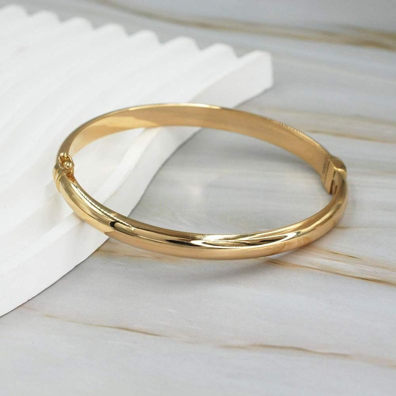 Pulsera Esclava Lisa Oro 18k -0