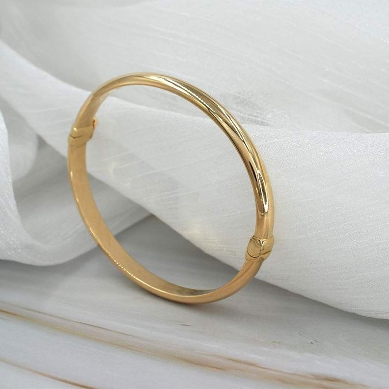 Pulsera Esclava Lisa Oro 18k -2