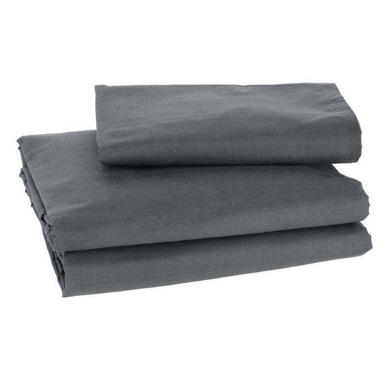 Sàbana Lisa  1.5 Plazas 144 Hilos Gris-1
