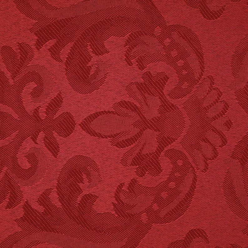 Mantel  Redondo Flor De Lis Burdeo-1