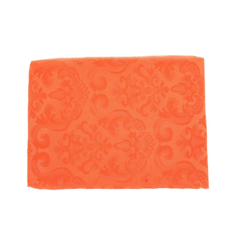 Mantel Cuadrado Flor De Lis Naranjo 150x150 cm-2