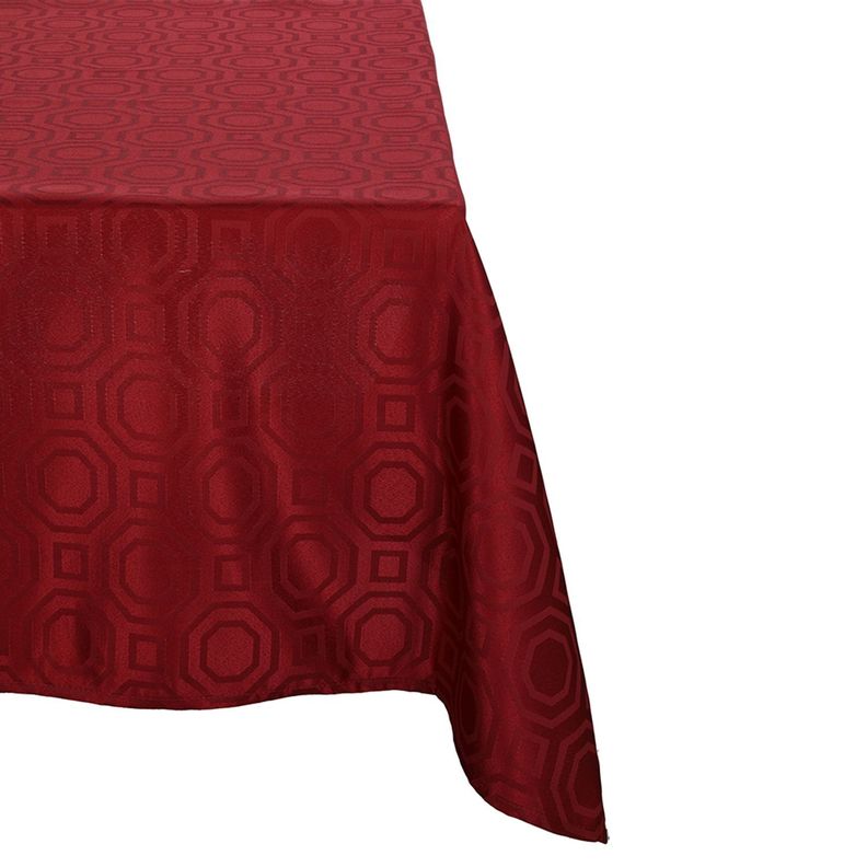 Mantel Rectangular Geometrico Burdeo 140cm x 220cm-0