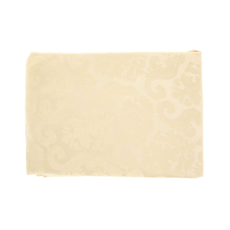 Mantel  Redondo Flor De Lis Crema 180x180 cm-2