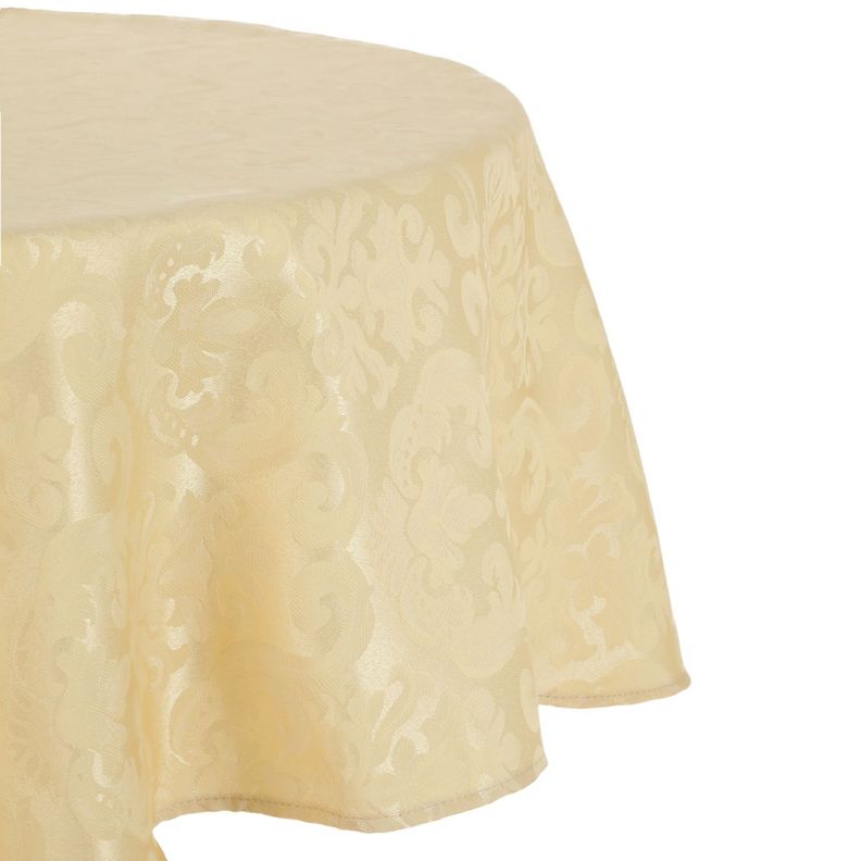 Mantel  Redondo Flor De Lis Crema 180x180 cm-0