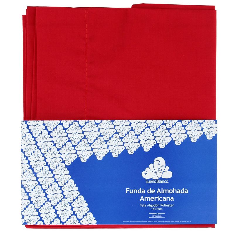 Set De 2 Fundas 50x70 Cm c/u  Roja-1
