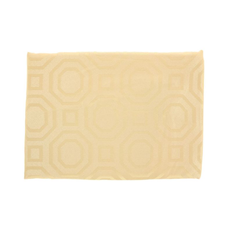 Mantel  Redondo Geometrico  Crema-2