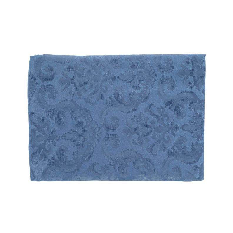 Mantel Redondo Flor De Lis Azul Elèctrico-2