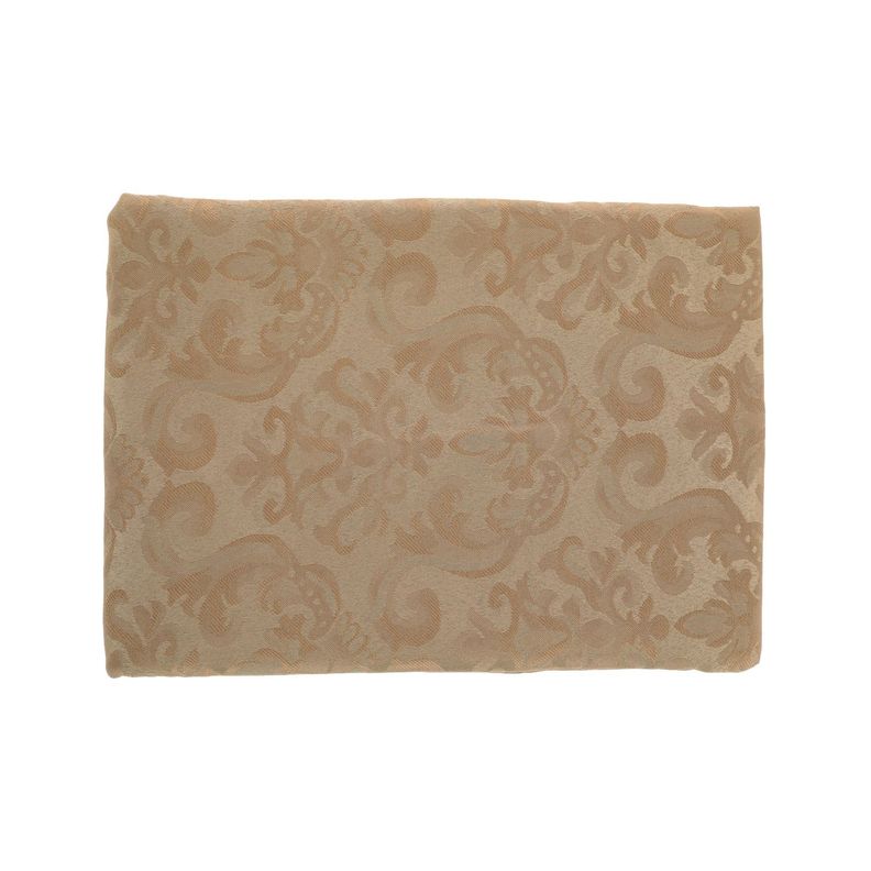 Mantel Cuadrado Flor De Lis Cafe 150x150 cm-2