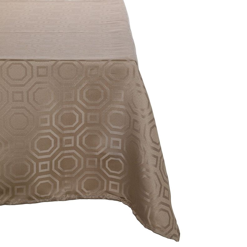 Mantel Cuadrado Geometrico Cafè 150x150 cm-0