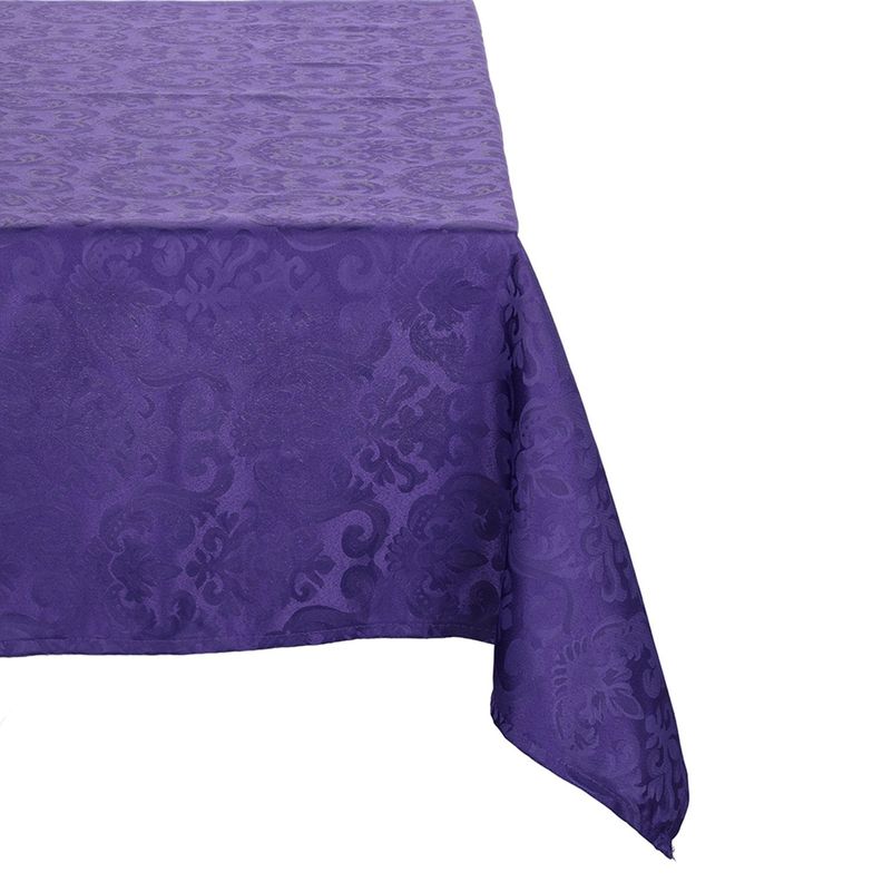 Mantel Cuadrado Flor De Lis Morado 150x150 cm-0