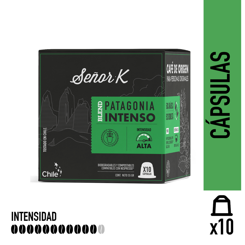 Capsulas Espresso Intenso Senor K Patagonia 10 Unidades