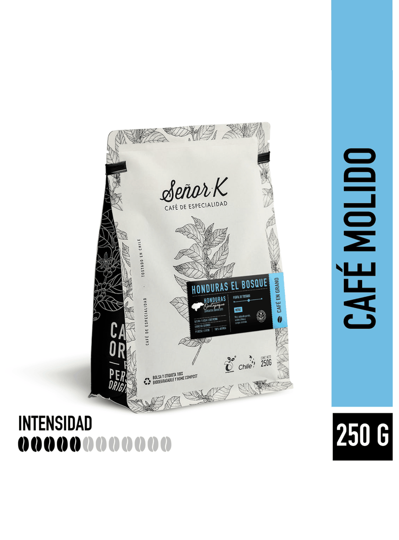 Cafe Molido Tueste Medio Senor K Honduras El Bosque 250g
