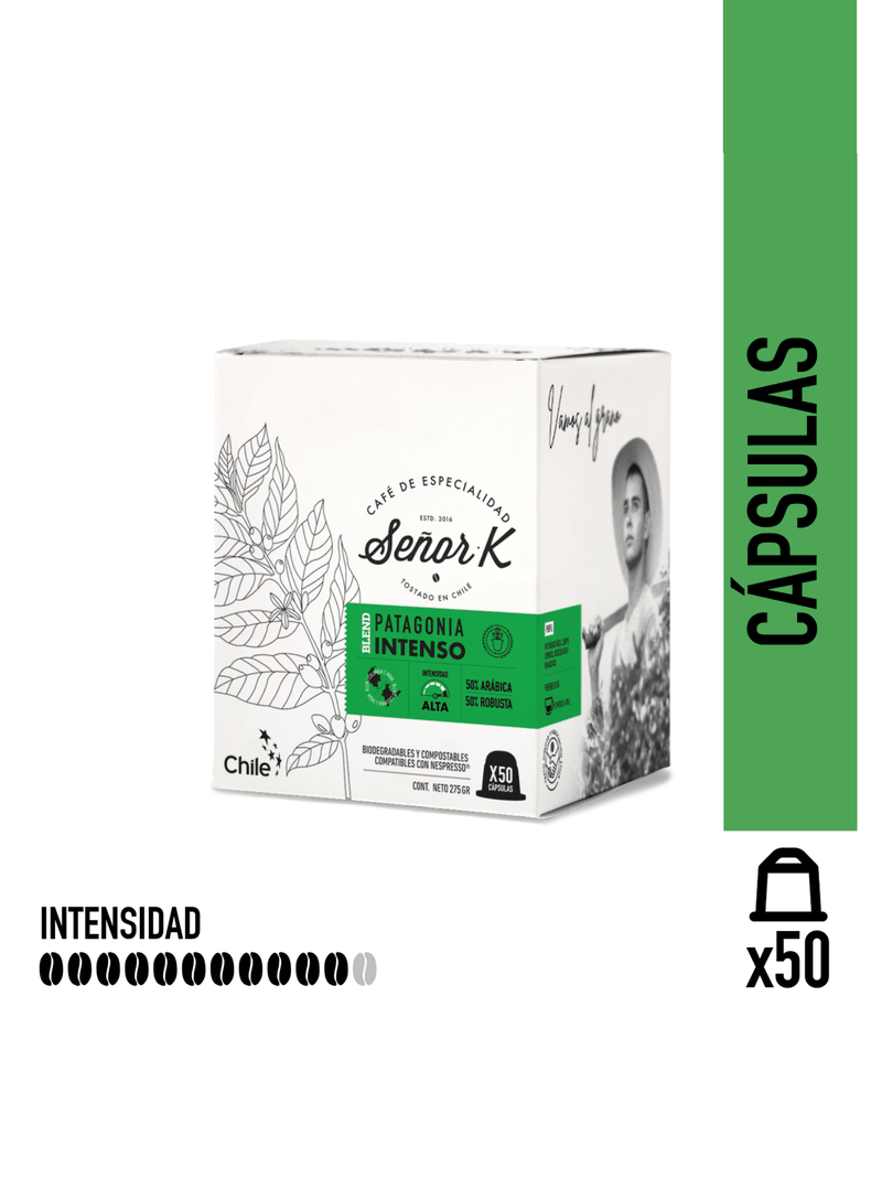 Capsulas Espresso Intenso Senor K Patagonia 50 Unidades