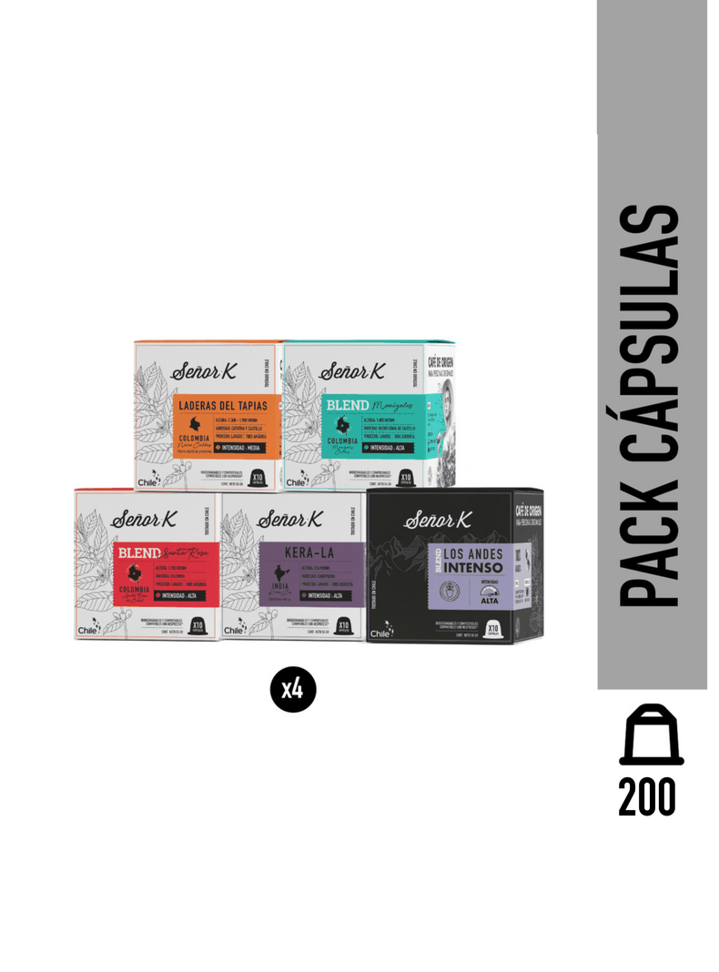 Pack 200 Capsulas Cafe Espresso Mas Vendidos Cafe Senor K