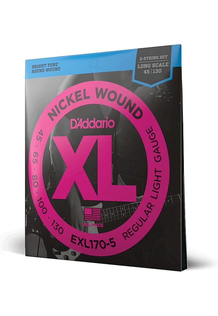 Set De 5 Cuerdas Para Bajo D'addario Exl170-5 .045-.130-1