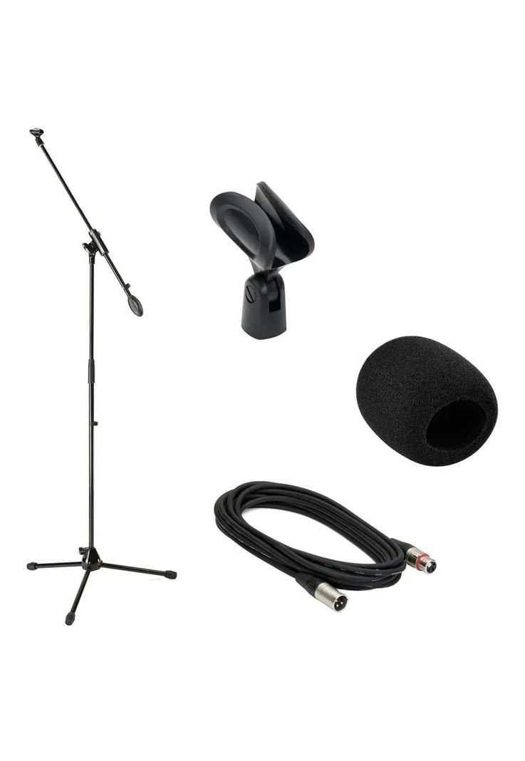 Set Atril de Microfono Samson Mk5 c/ Pinza Windscreen Cable Diseno 2
