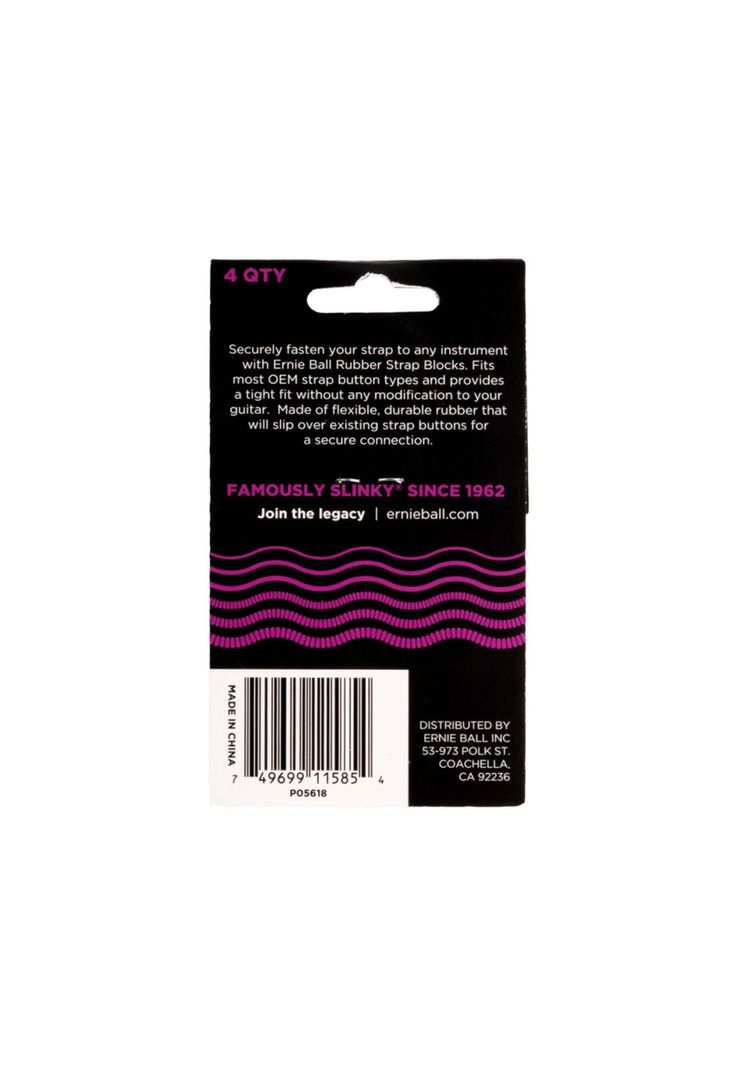 Straps Blocks Ernie Ball P05618 4 unidades-1