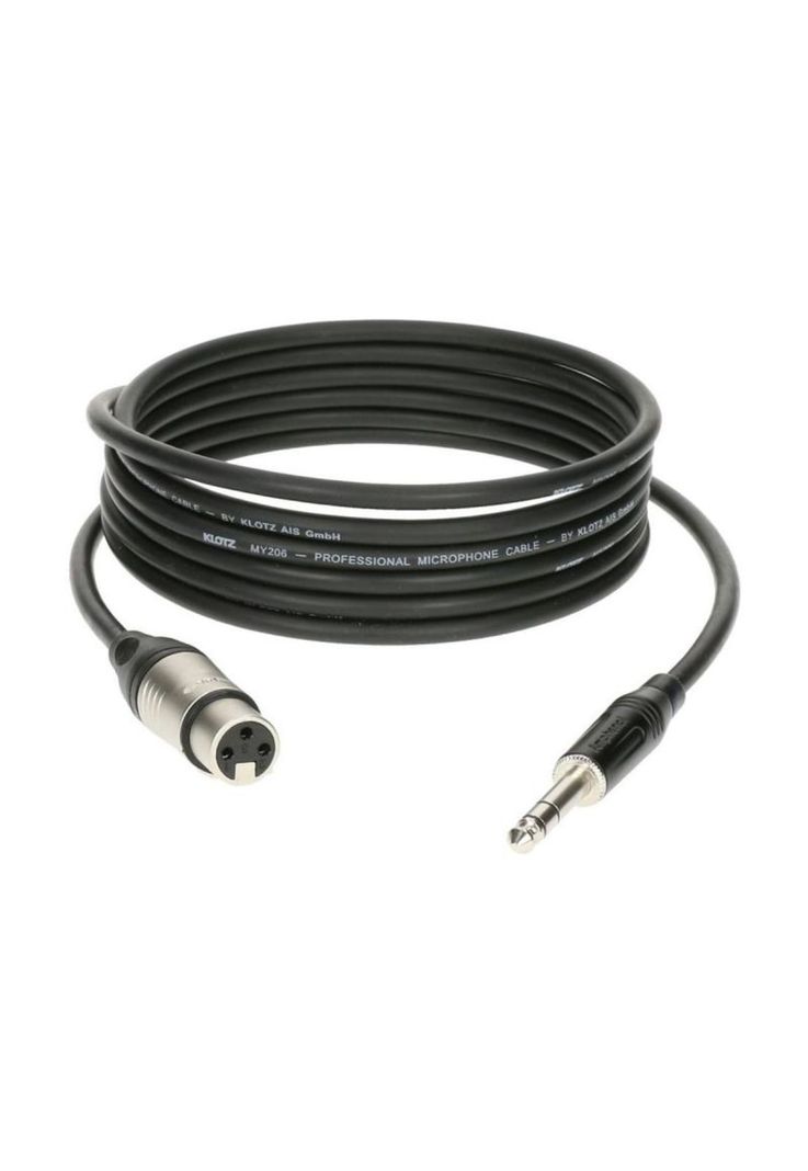 Cable Xlr Hembra-plug Stereo Klotz M1fs1k0500 Negro 5 Metros-0