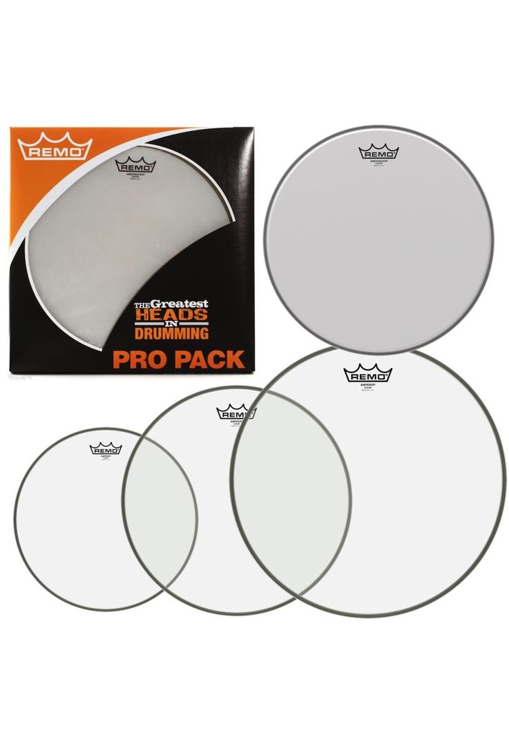 Set de parches Remo PP0240BE 10 12 14 y 14 pulgadas-0