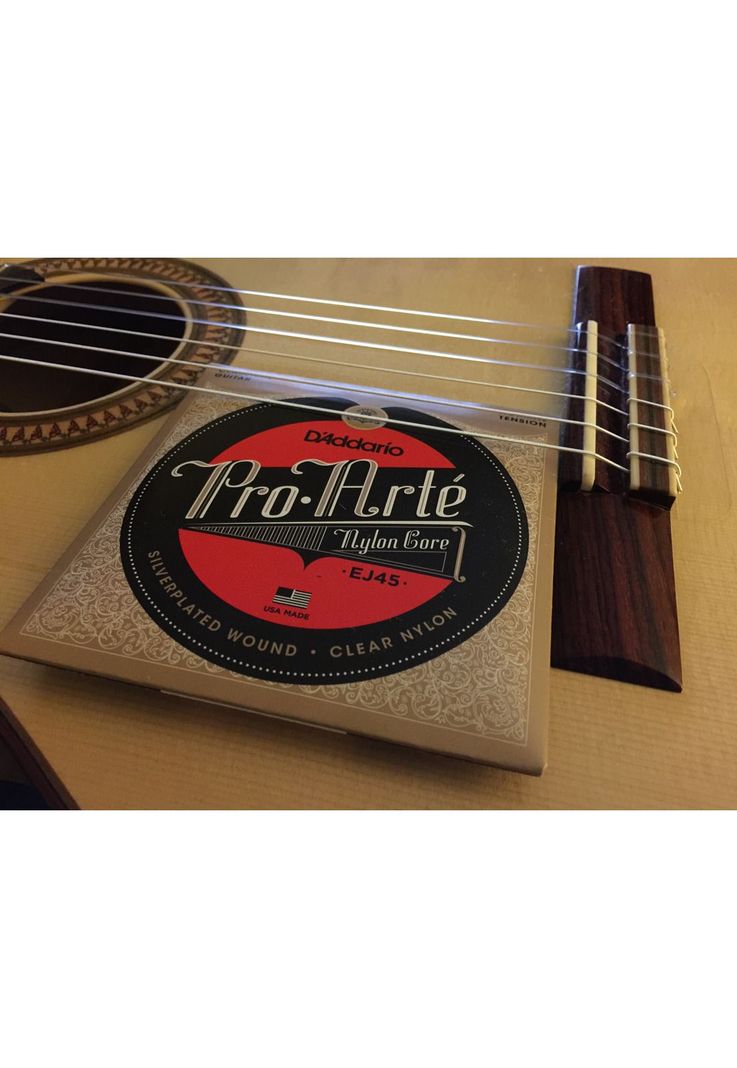 Set Cuerdas Nylon Guitarra Clásica Daddario Ej45 Normal-1